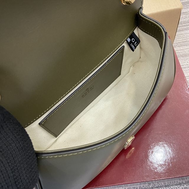 GG original calfskin blondie small shoulder bag 815700 green