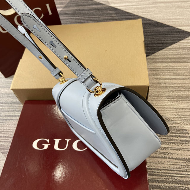 GG original calfskin blondie small shoulder bag 815700 light blue