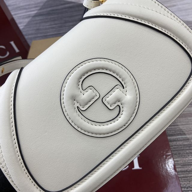 GG original calfskin blondie small shoulder bag 815700 white