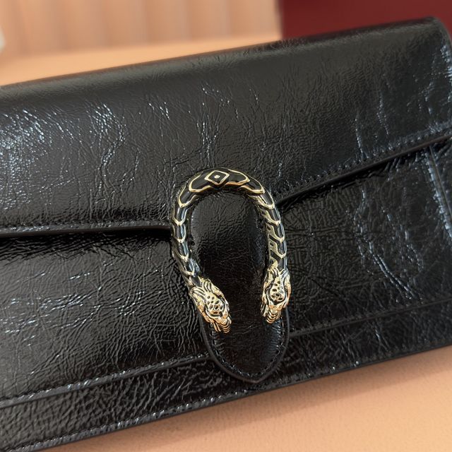 GG original calfskin dionysus wallet on chain 837374 black