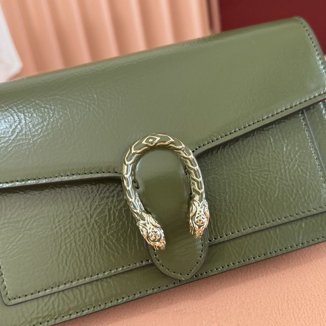 GG original calfskin dionysus wallet on chain 837374 green