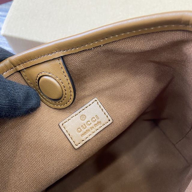 GG original calfskin emblem nano bucket bag 847090 brown