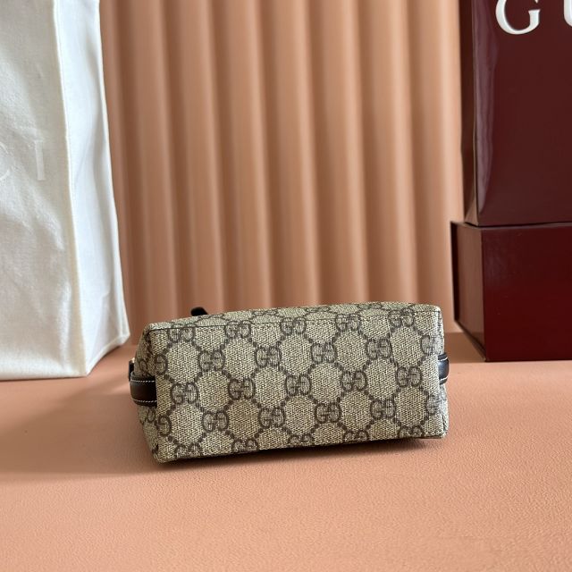 GG original fabric emblem nano bucket bag 847090 black