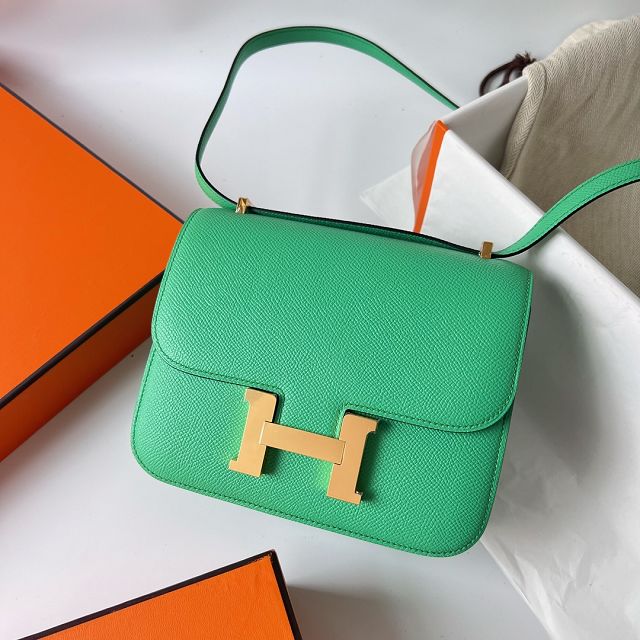 Hermes original epsom leather small constance bag C019 vert comics