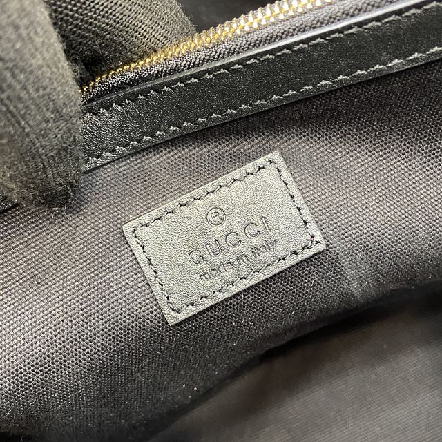 GG original calfskin emblem medium bucket bag 815103 black