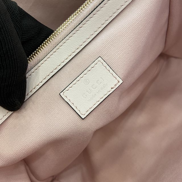 GG original calfskin emblem medium bucket bag 815103 light pink