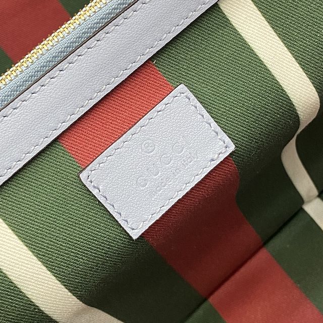 GG original fabric emblem medium bucket bag 815103 blue