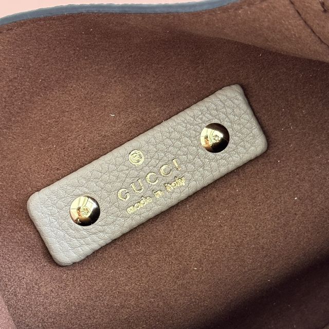 GG original calfskin softbit medium top handle bag 837467 taupe