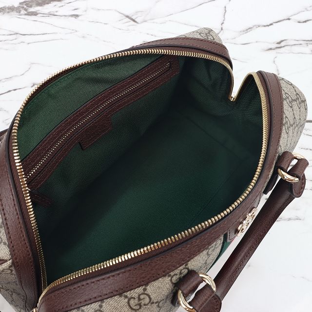 GG original fabric ophidia large boston bag 836824 brown