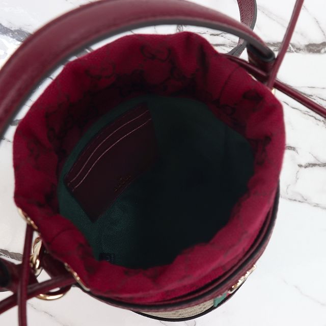 GG original fabric ophidia small bucket bag 838462 bordeaux