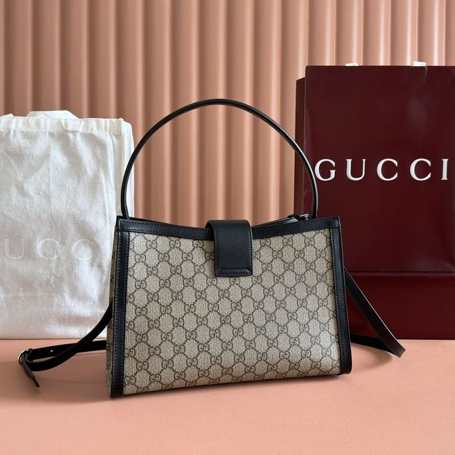 GG original fabric padlock large top handle bag 838991 black