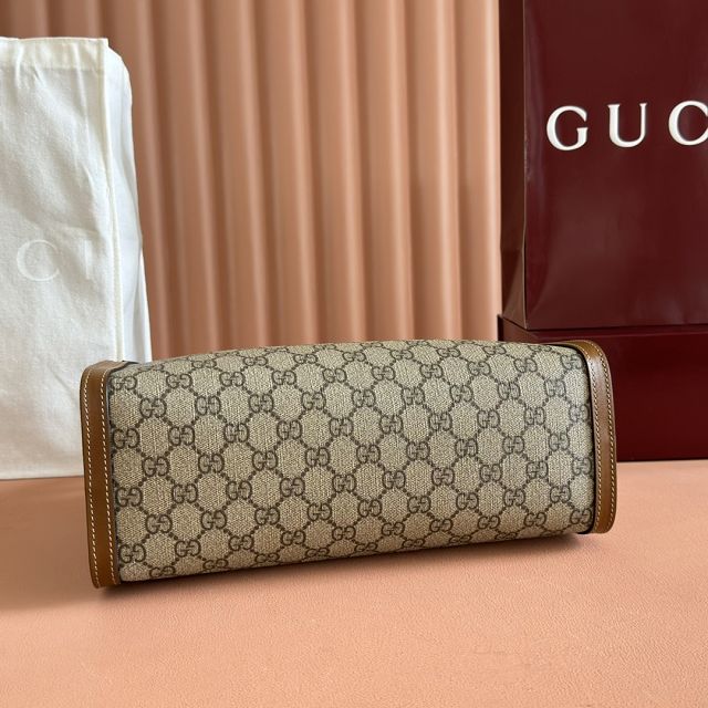 GG original fabric padlock large top handle bag 838991 brown	