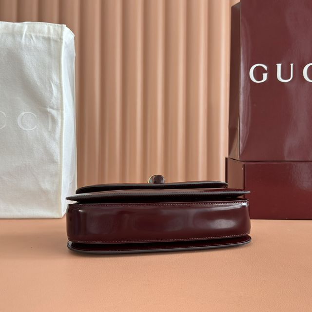 GG original calfskin bamboo diva medium bag 827750 bordeaux