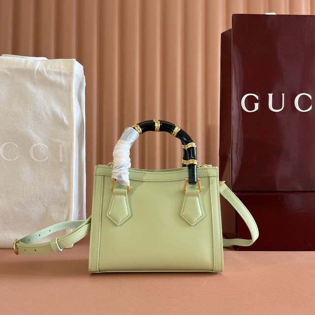 GG original calfskin diana small tote bag 832936 light green