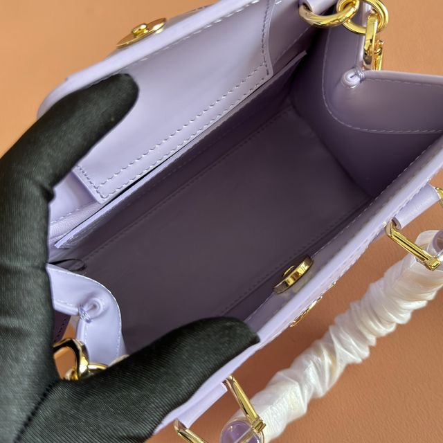 GG original calfskin diana small tote bag 832936 light purple