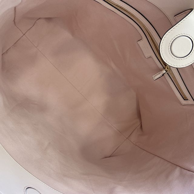 GG original calfskin emblem large tote bag 847455 light pink