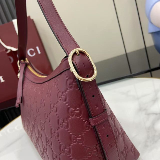 GG original calfskin emblem medium shoulder bag 847449 bordeaux