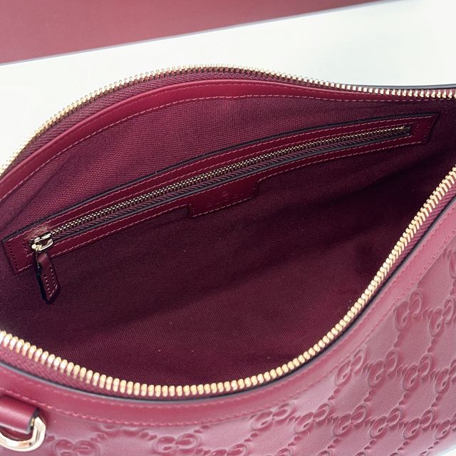 GG original calfskin emblem medium shoulder bag 847449 bordeaux