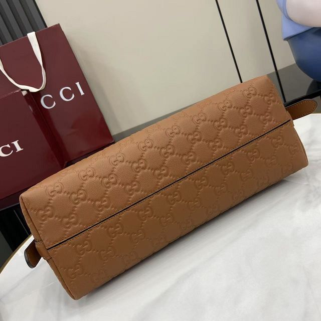 GG original calfskin emblem medium shoulder bag 847449 brown