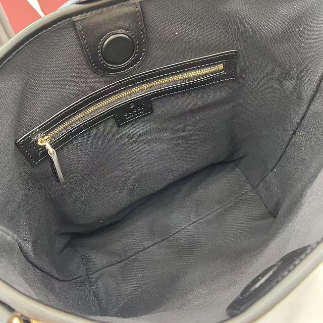 GG original calfskin emblem small shoulder bag 848881 black