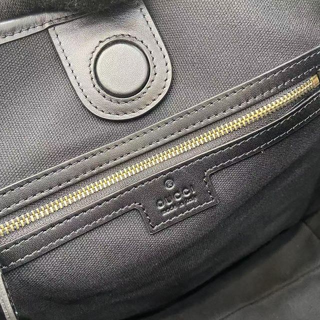 GG original calfskin emblem small shoulder bag 848881 black