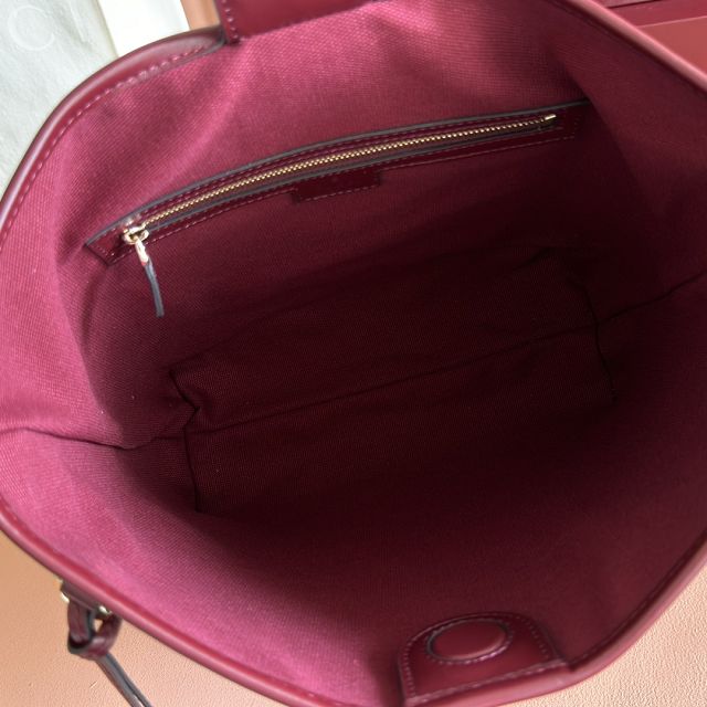 GG original calfskin emblem small shoulder bag 848881 bordeaux