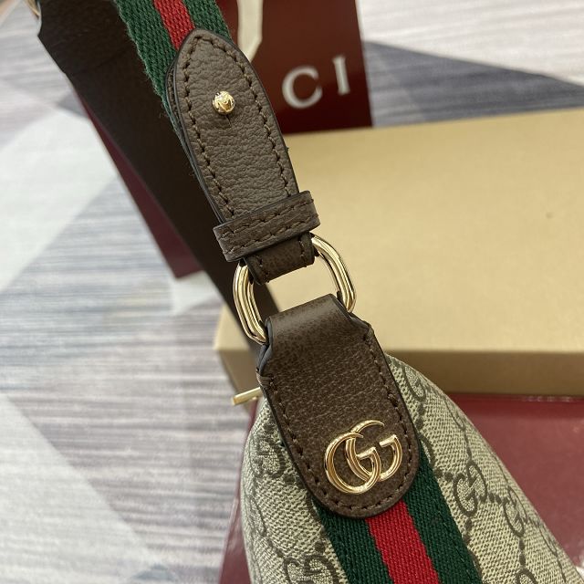 GG original fabric emblem medium shoulder bag 838477 brown