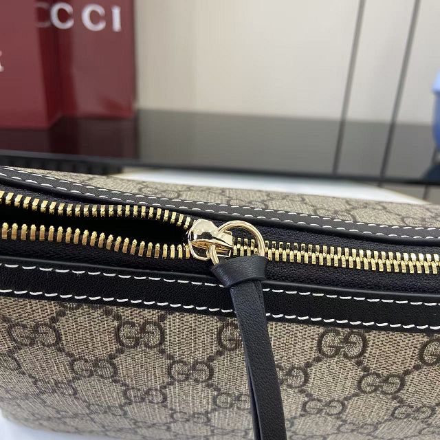 GG original fabric emblem medium shoulder bag 847449 black