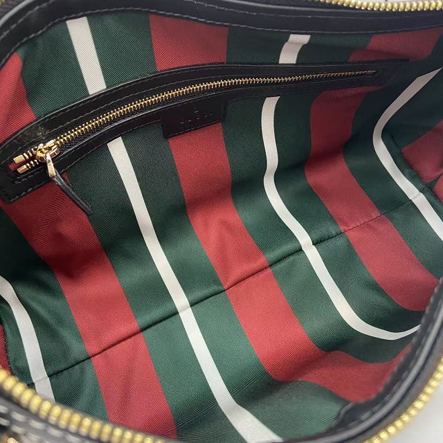 GG original fabric emblem medium shoulder bag 847449 black