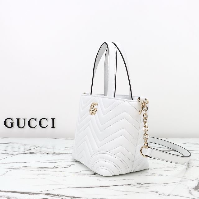 GG original lambskin betty medium tote bag 847387 white