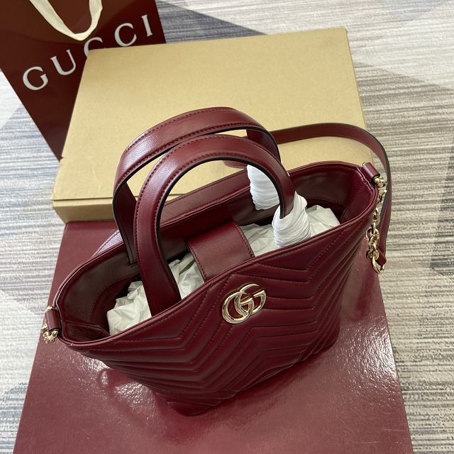 GG original lambskin betty small tote bag 847386 bordeaux
