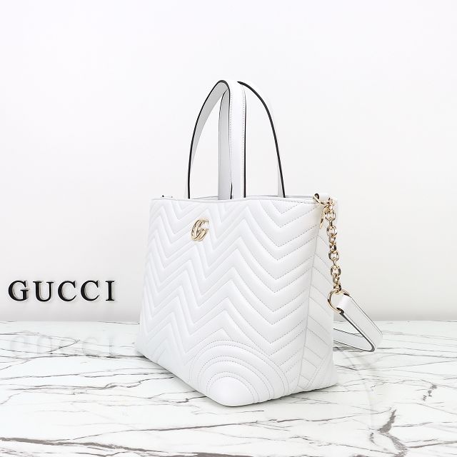 GG original lambskin betty small tote bag 847386 white