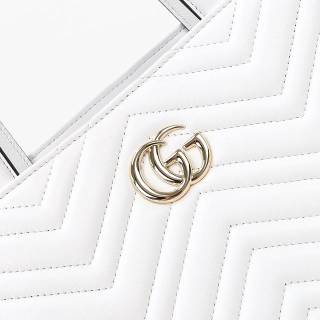 GG original lambskin betty small tote bag 847386 white
