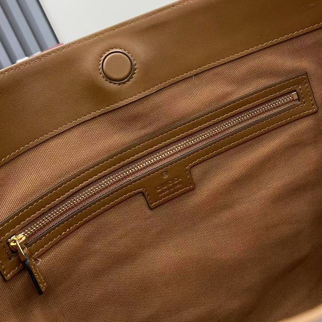 GG original calfskin beatrix medium tote bag 850926 brown