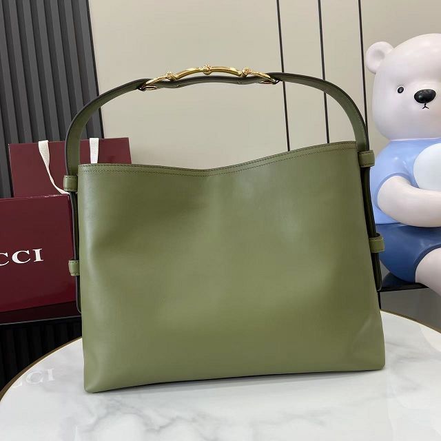 GG original calfskin beatrix medium tote bag 850926 green