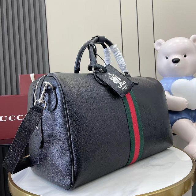 GG original calfskin savoy medium duffle bag 834460 black