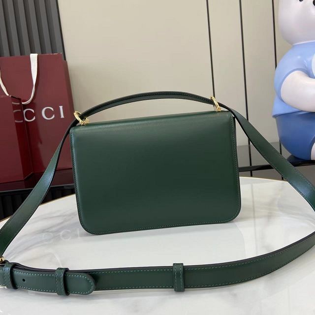 GG original calfskin siena small shoulder bag 846705 green