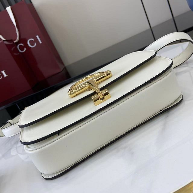 GG original calfskin siena small shoulder bag 846705 white
