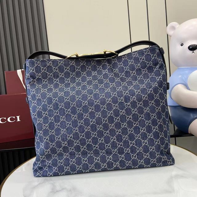 GG original denim beatrix large tote bag 850546 blue