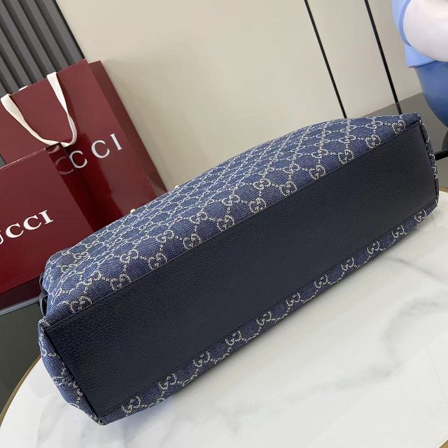 GG original denim beatrix large tote bag 850546 blue