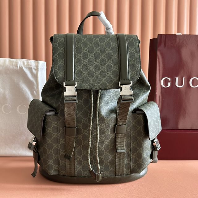 GG original fabric chroma large backpack 792080 green