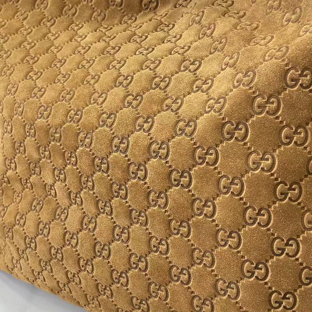 GG original suede calfskin beatrix large tote bag 850546 brown