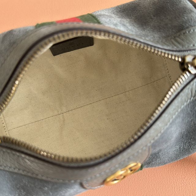 GG original suede ophidia mini bag 846869 grey