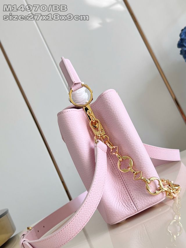 Louis vuitton original calfskin capucines BB handbag M14970 pink