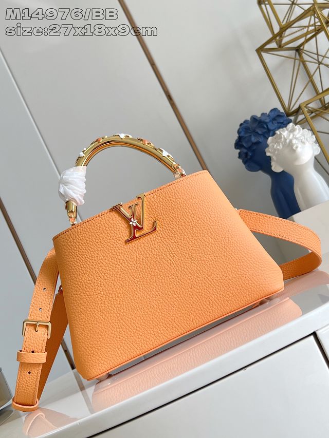 Louis vuitton original calfskin capucines BB handbag M14976 orange