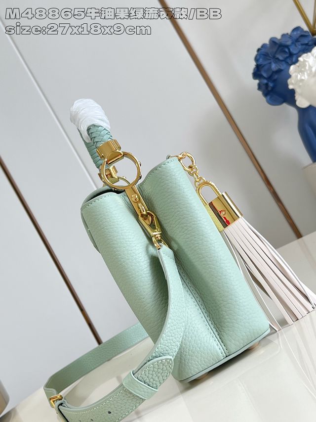 Louis vuitton original calfskin capucines BB handbag M15158 green