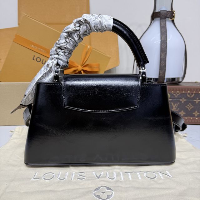 Louis vuitton original calfskin capucines east-west BB handbag M25492 black