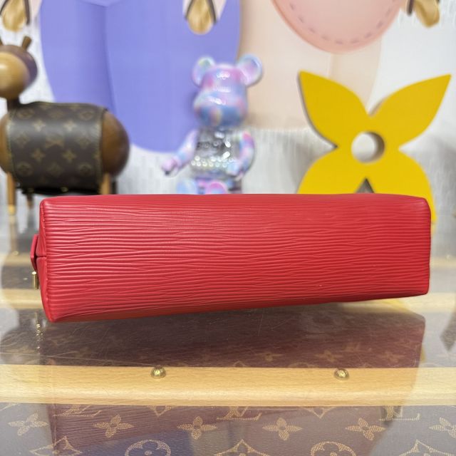 Louis vuitton original epi leather pochette cosmetique M15197 red