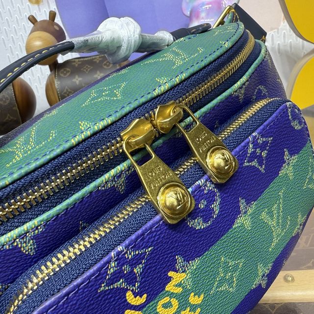 Louis vuitton original monogram canvas bumbag M25783 blue&green