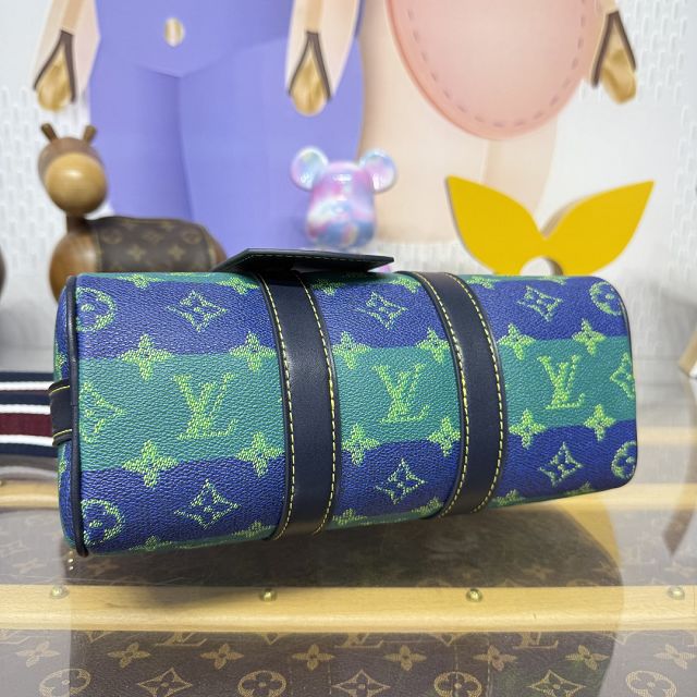 Louis vuitton original monogram canvas keepall 25 M25786 blue&green